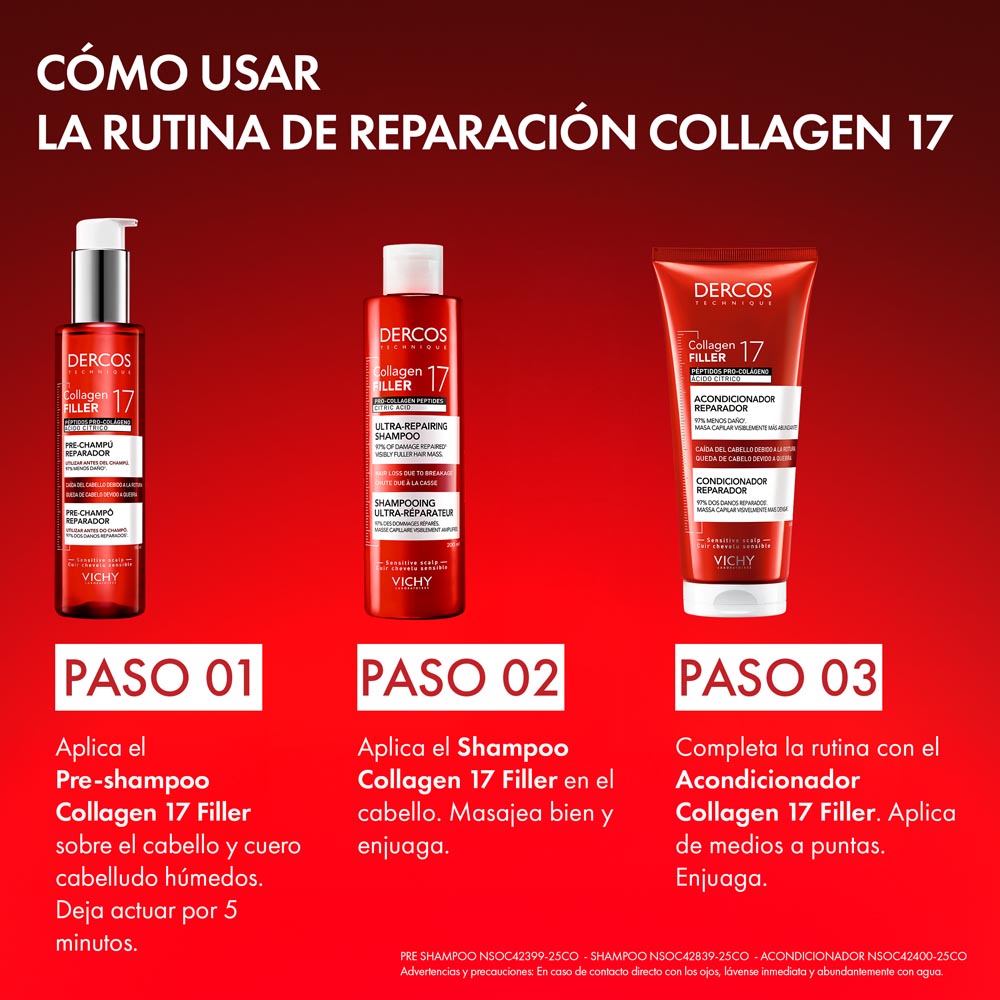 Pre Shampoo Collagen 17 Filler Vichy Dercos - 150ml